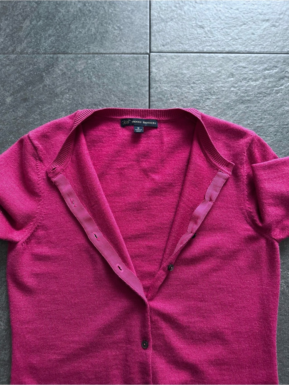 Brooks Brothers Women's Button-Front Cardigan - Beautiful magenta Size M
